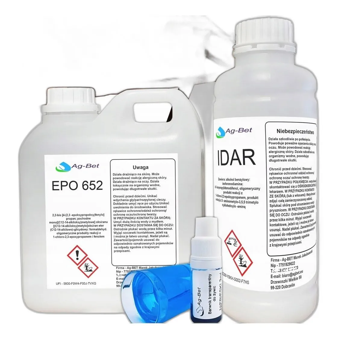 zestaw bezbarwnej żywicy — zdjęcie produktu